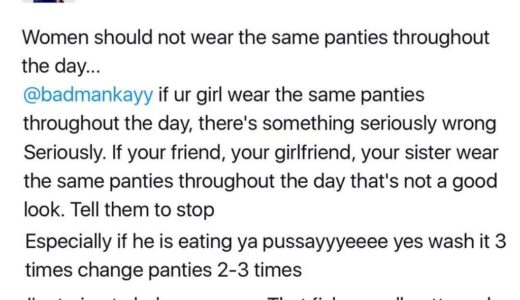 “If you wear a pant throughout the day, you’ve got serious problems” – Lady advises other ladies to change their panties 2-3 times daily (Photos)