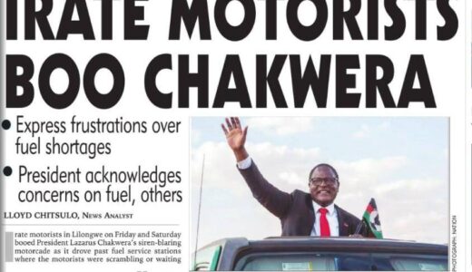 When booing Chakwera is getting loud, aloud and around the country