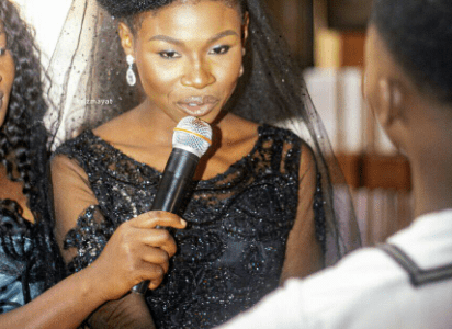 Weird As Bride Wears Black Gown With Black Veil On Her Wedding Day (Watch Video)