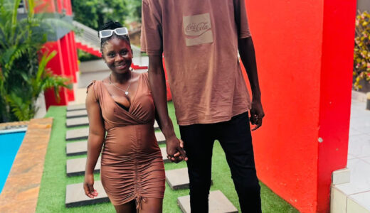 “Tallest man in South Africa” and his girlfriend celebrate their love (See Photos)