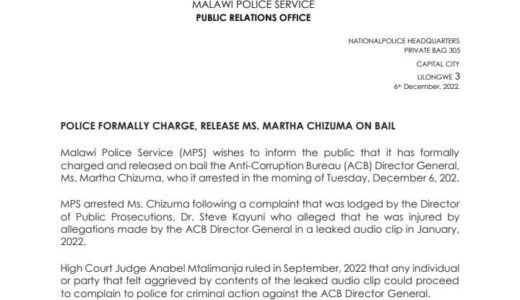 Police implicates DPP Steven Kayuni in Chizuma’s arrest