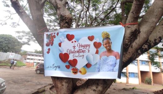 MUBAS Student Expresses Love with Valentine’s Day Banner, Pictures Go Viral (See Pictures)