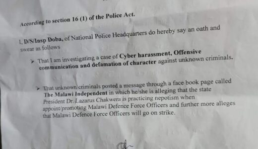 Malawi Police nabs former State House ICT Chief over Facebook post