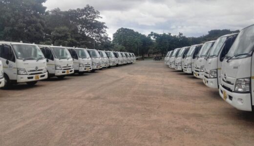Ministry of Health receives fleet of trucks from Japan