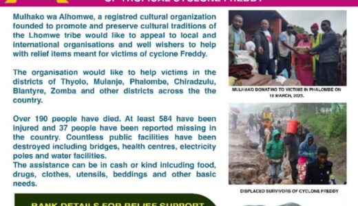 Mulhako Makes Emotional Appeal  for Cyclone Victims  