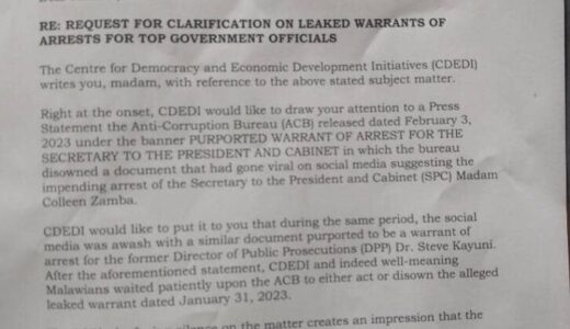 WE WILL RESPOND TO ISSUES CDEDI HAS RAISED-ACB