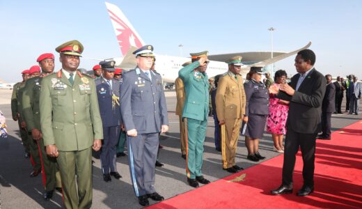 Hakainde Hichilema returns home from Qatar, leaves a cup of tea to Chakwera(see photos)