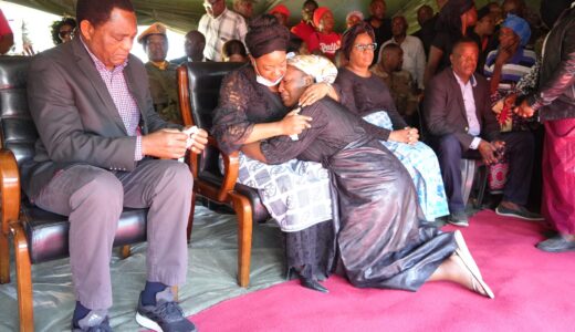 Zambia First Lady Breaks Down at Pastor Sylvester Chilimba’s funeral (see photos)