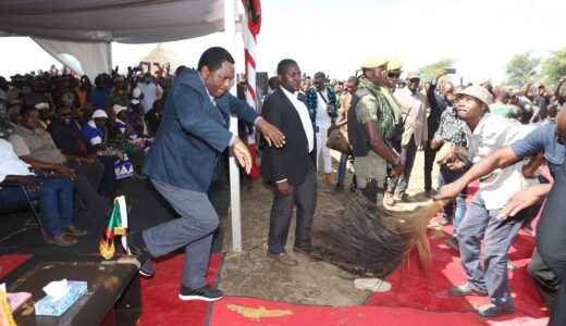 Zambia President Hakainde Hichilema captured dancing at a funeral ceremony of founder of Gonde Lwiindi Culture Group