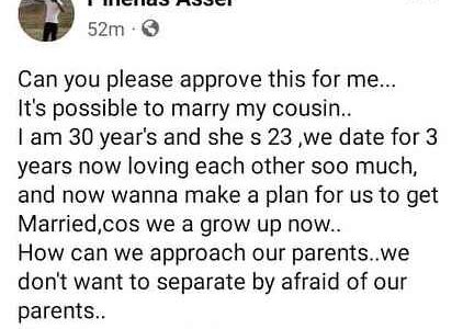 I Have Been Dating my Cousin For 3 Years, And We Plan to Get Married to Each Other – Man Reveals