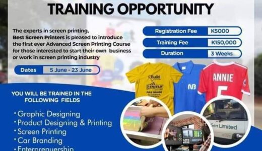 Best Screen Printers to train youth in screen printing, entrepreneurship
