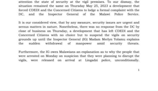 Security lapse forces citizens to call off vigils