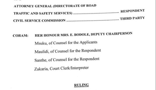Court blocks Road Traffic Directorate from recruiting road traffic officers