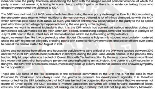 MCP admits ‘killing’ innocent people