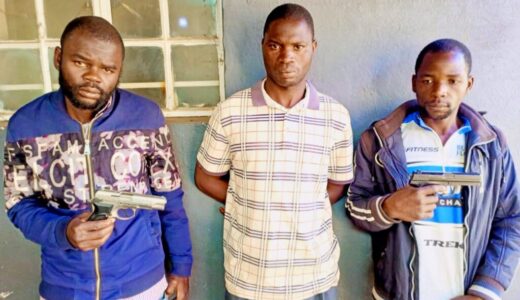 Two loaded guns seized, Three men arrested in Lilongwe
