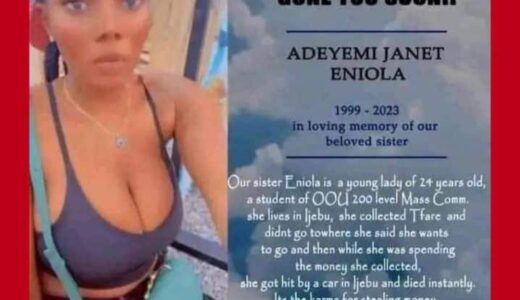 Guy Makes Funeral Posters Of Lady Who Refused To Visit Him After Sending Her Transport Money