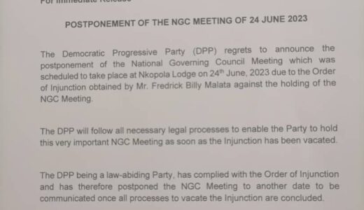 DPP cancels NGC meeting amid court battles