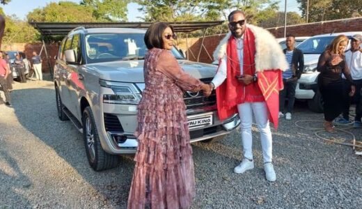 Nyau King Tay Grin hails Dr Triephornia Thompson Mpinganjira, Diplomats Car Hire for car donation
