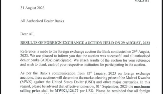 BREAKING NEWS: Poor Lazarus devalues Malawi Kwacha once more
