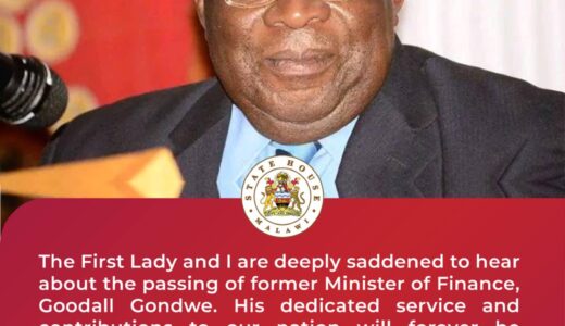 Chakwera shocked with Goodall Gondwe’s death