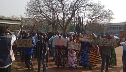 ANTI-ANSAH DEMOS: Msundwe ‘Barracks’ business operators demand compensation from Malawians