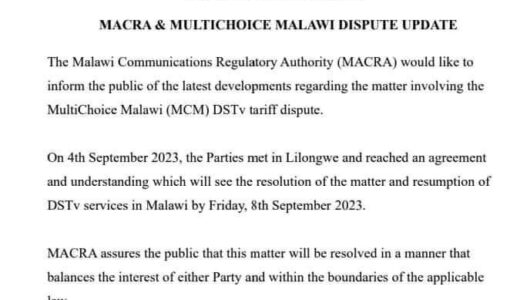 DStv services to ‘resume’ in Malawi on Friday