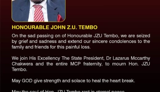 Chilima mourns veteran politician John Tembo