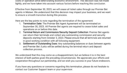 Premier Bet says bye to all agents
