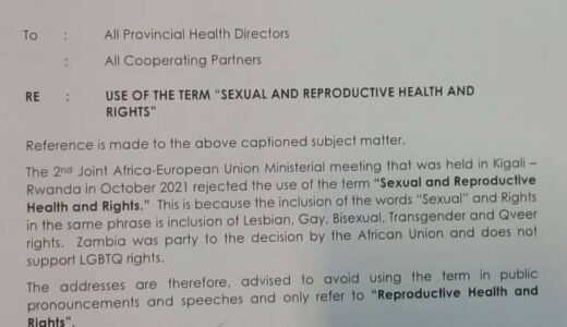 Zambia bans use of term ‘Sexual and Reproductive Health Rights’ amid crackdown to gay marriages