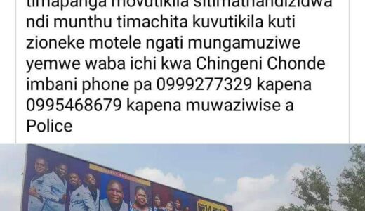 ZAYAWEH PA MCHENGA: Shameless thieves steal from Great Angels Choir  