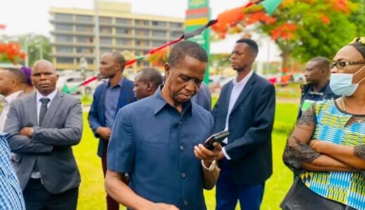 Zambia ex-President blocked from visiting PF secretariat, storm police headquarters (see photos)