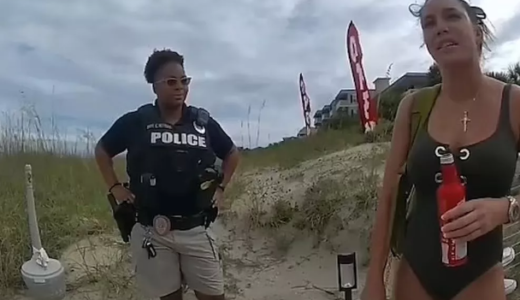 Woman arrested after she was caught moaning while m@sturbating with vibrator on a beach