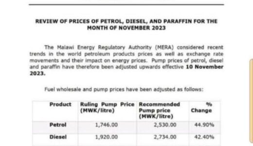 MERA hikes fuel prices