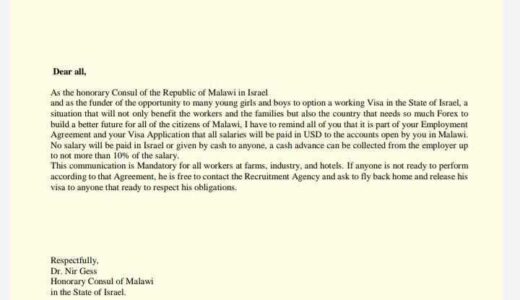 LABOUR EXPORT DEAL:Malawi Govt dares recruitment agents