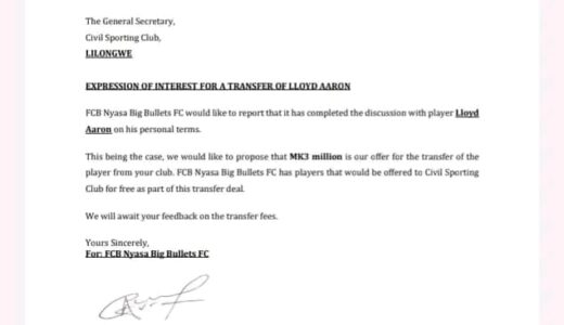 Bullets agree personal terms with Civo Service midfielder Lloyd Banega Aaron