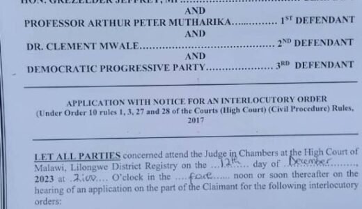 BREAKING NEWS:  Grezelder Jeffrey takes Mutharika, others to court over her dismissal as SG