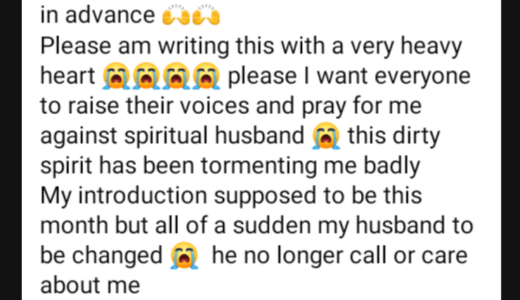 “Spiritual husband has been tormenting me badly, I keep having s#x in dream” – Lady cries out for prayers after her fiancé dumped her