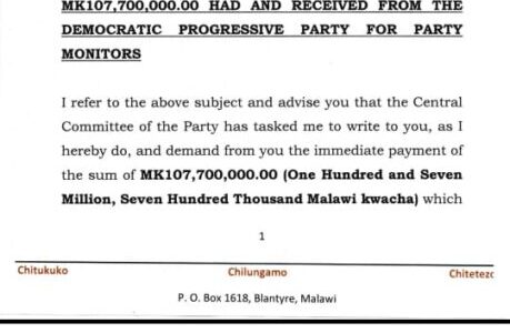 DPP tells Jeffrey to refund K107million meant for monitors