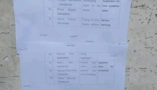 Four LUANAR students expelled for exams cheating