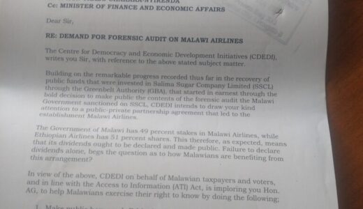 CDEDI up on GBA, Malawian Airlines questioning daylight ‘robbery’