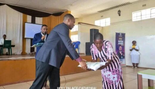 Prophet Mtupa donates Maize flour to church members