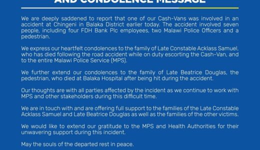 FDH Cash-Van involved in road accident, police officer killed