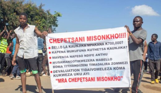 Kaunjika Vendors Protesting in Lilongwe