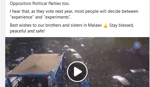 Former Zambia President Edgar Lungu speaks out on Mutharika’s rally at Njamba