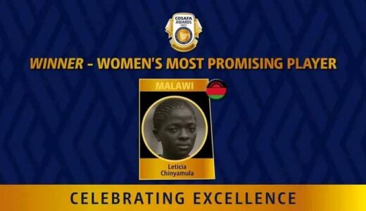 Malawi’s Leticia Chinyamula Shines at COSAFA Awards, Dedicates Win to Nation