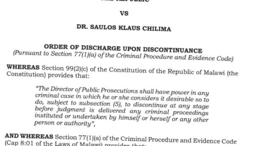 Court sets free Chilima